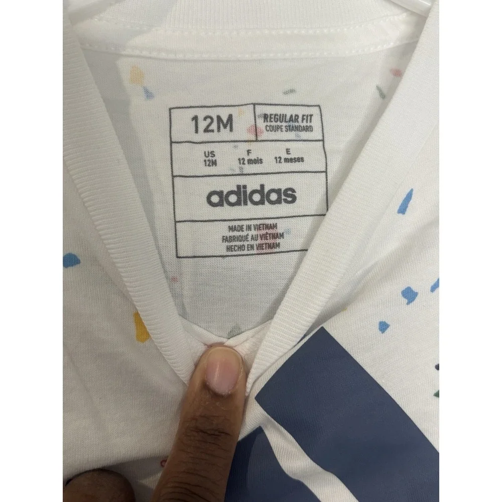 Adidas Baby Boys 2 Piece‎ Outfit 12 Months NWT Tee Shorts Set Blue White